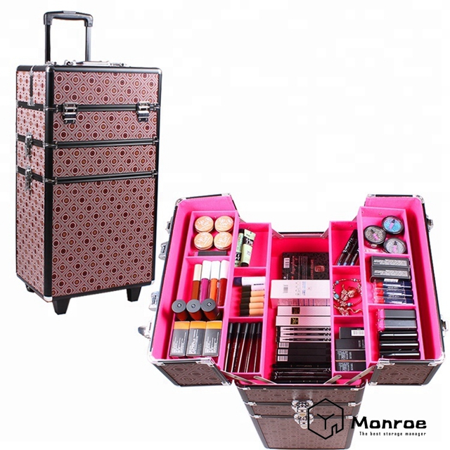 - Comprar Estuche de maquillaje Trolley, estuche de tocador portátil de