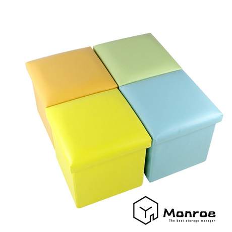 Organizador de taburete de almacenamiento plegable impermeable de PU de