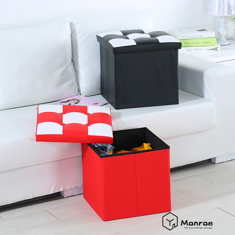 Moda nueva multifunción PU plegable nueve rejillas caja de